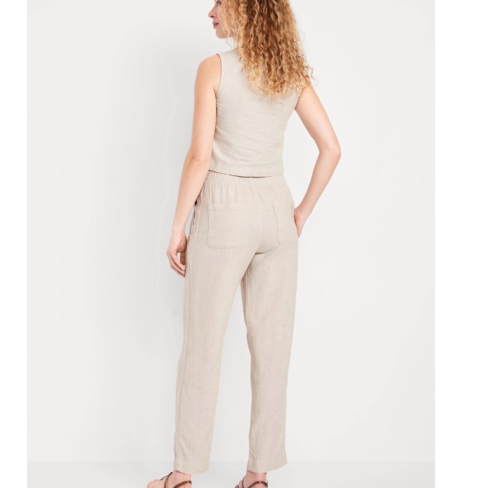 Old Navy | Loose Taper Linen Pants